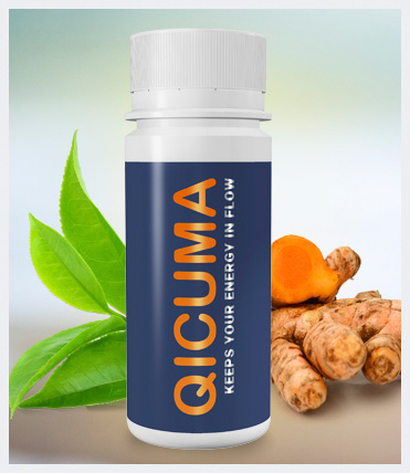 QICUMA - der Kurkuma-Wellness-Cocktail beinhaltet alle wichtigen Bestandteile der kompletten Kurkumawurzel und noch viel mehr.